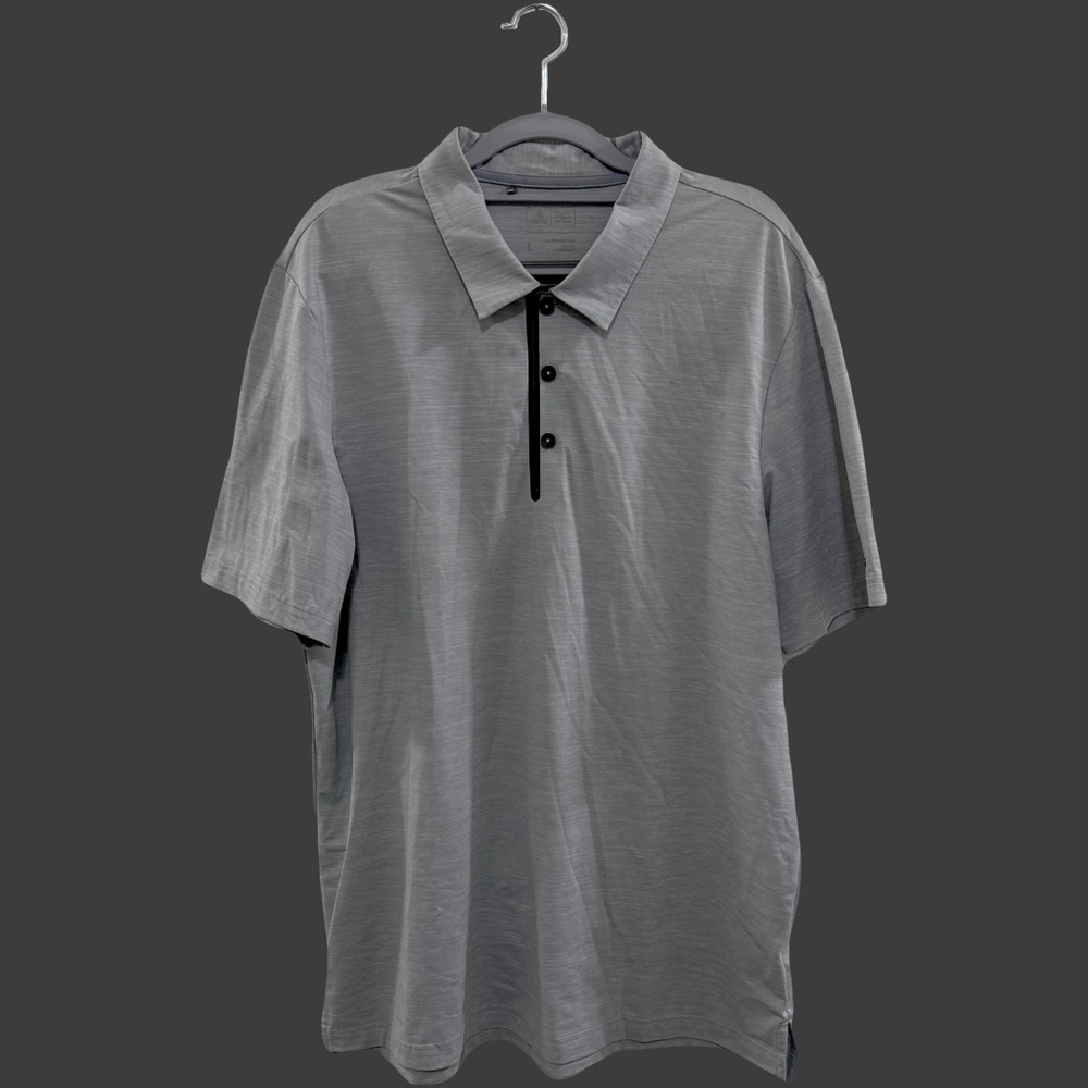 EUC - Adidas Golf Polo Heather Grey